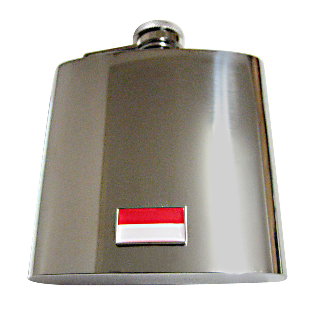Thin Bordered Monaco Flag 6oz Flask - image 1